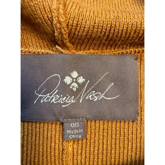 Patricia Nash Boho Button Hooded Cape Poncho Coat Jacket Tassels Flowy OS Brown - Picture 9 of 11